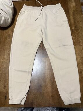 Express Men's Cream Joggers - Off-White Casual Sweatpants